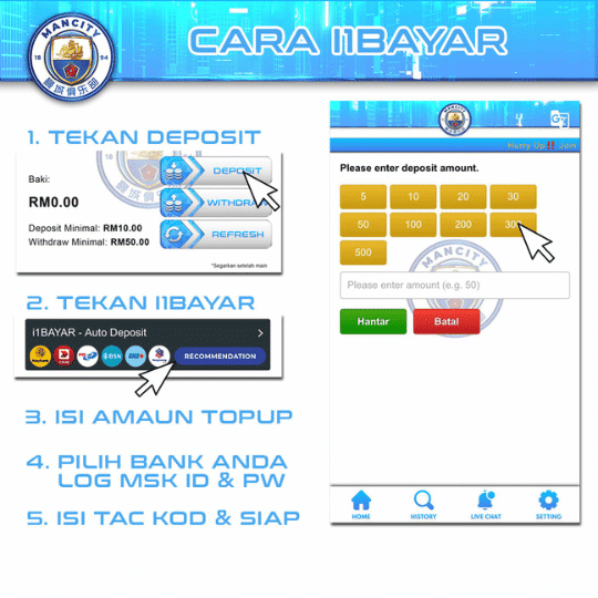 Mancity888 deposit